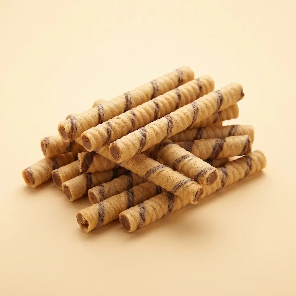 Variedad de barquillos, galletas y obleas para degustar con un cafe o de postre