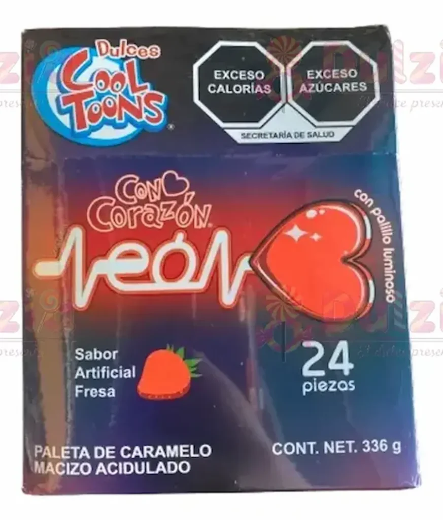 Paleta Corazón Neón